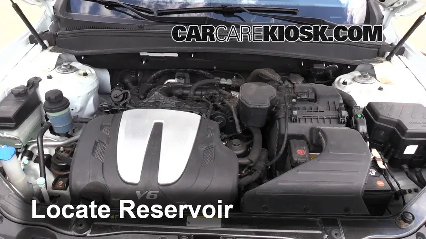 2010 Hyundai Santa Fe SE 3.5L V6 Windshield Washer Fluid Add Fluid